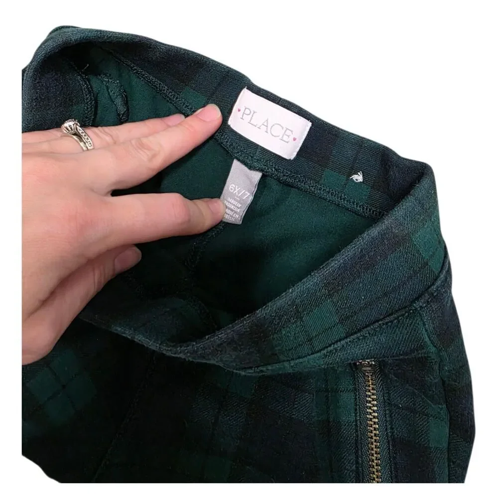 Children's Place Green Tartan Pants 6x/7